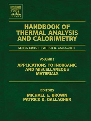 cover image of Handbook of Thermal Analysis and Calorimetry